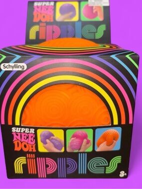Schylling Super NeeDoh Ripples Orange Sensory Toy 💯 authentic